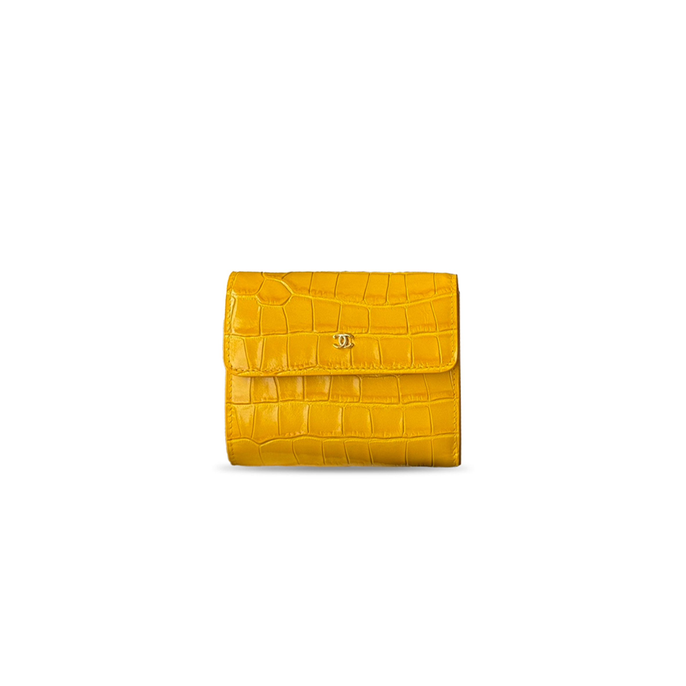 CHANEL CALFSKIN EMBOSSED CROCOCO FLAP WALLET AP5188 (11.5*10.5*3cm)